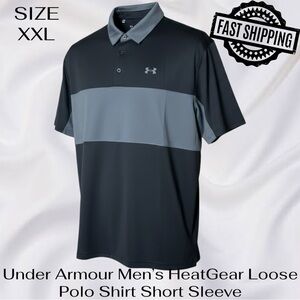 Under Armour Mens HeatGear Loose Polo Shirt Short Sleeve Size XXL FREE SHIPPING